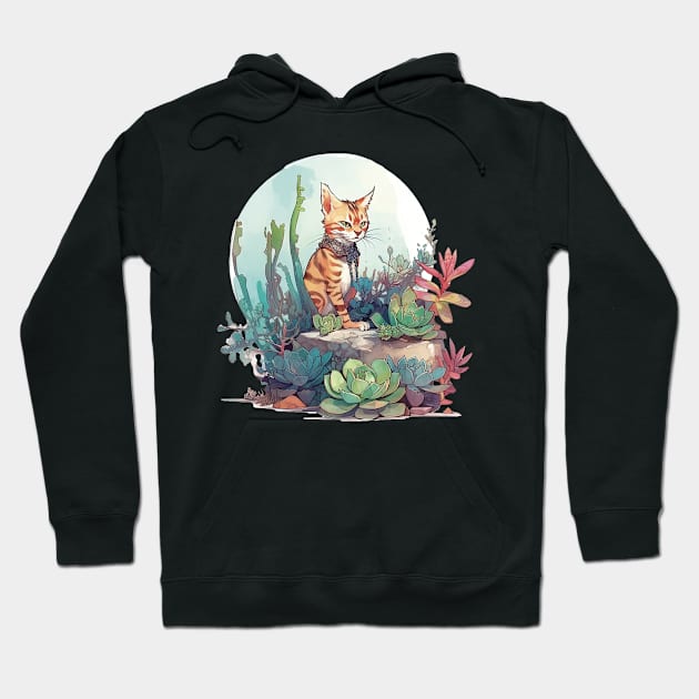 Cute Bengal cat Hoodie by GreenMary Design